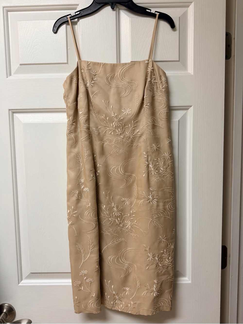 Cream satin jacket and beige floral 2 piece set - Mother of the Bride outfit